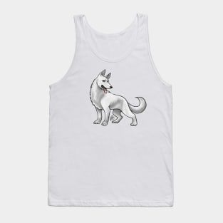 Dog - German Shepherd - White Tank Top